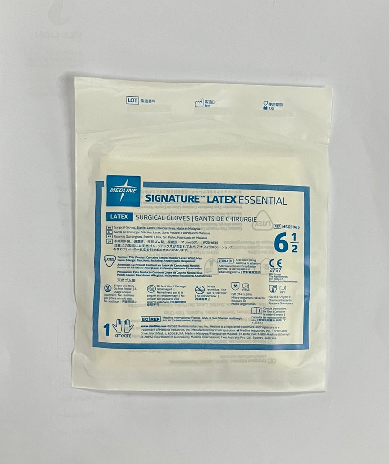 Medline Signature Latex Essential Surgical Gloves