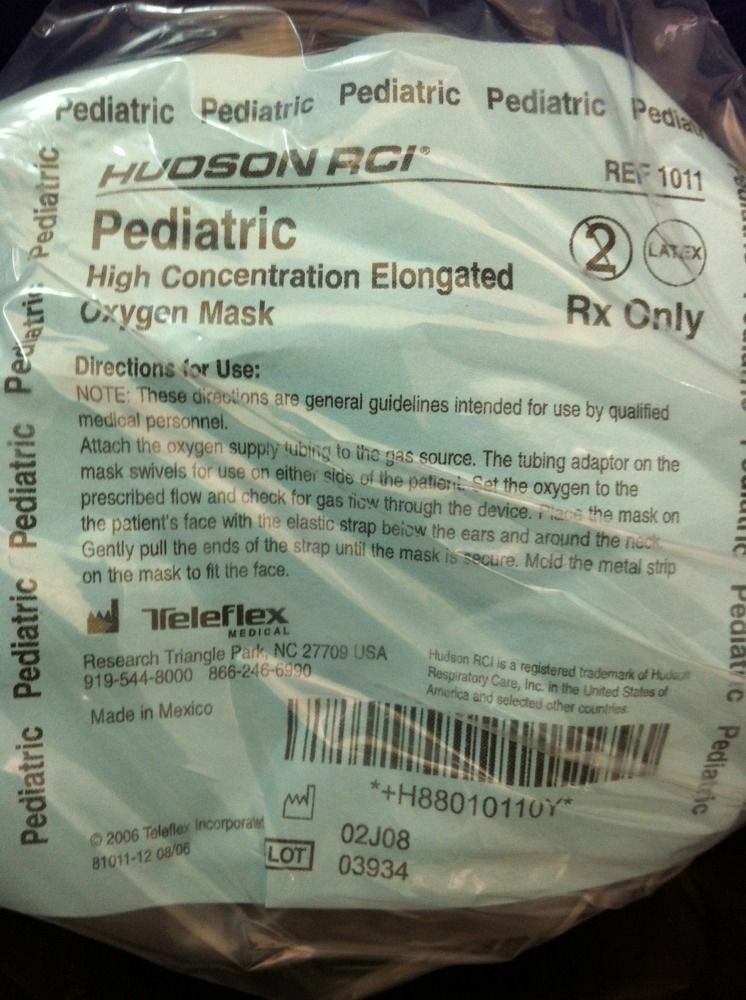 Hudson RCI Oxygen Mask, elongated