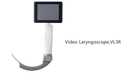 HugeMed Video Laryngoscope Set with 3 Reusable Blade Sizes (MILLER00, MILLER0, MILLER1, MAC1, MAC2, MAC3, MAC4, MAC5)