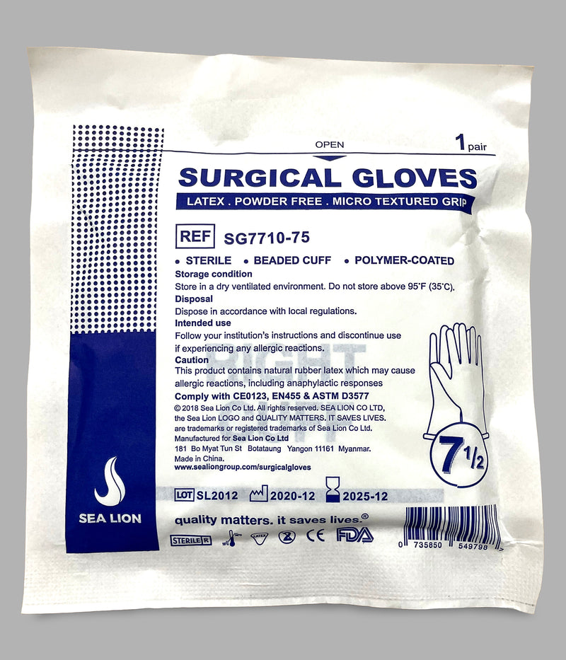 Sea Lion Latex Powder-free Surgical Gloves